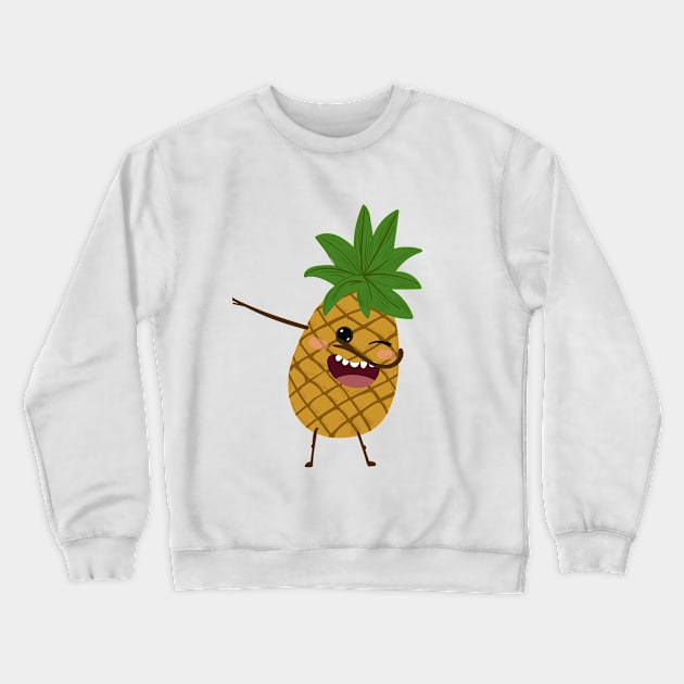 Dabbing Pineapple Aloha Beaches Crewneck Sweatshirt by PhuNguyen